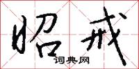 昭戒怎么写好看