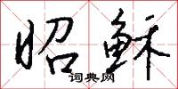 昭稣怎么写好看