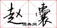 赵囊怎么写好看