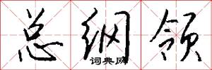 总纲领怎么写好看