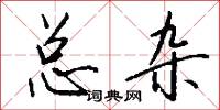 总杂怎么写好看