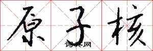 原子核怎么写好看