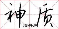 神质怎么写好看