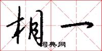 相一怎么写好看