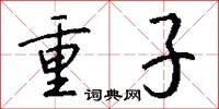 重子怎么写好看