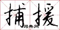 捕援怎么写好看