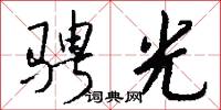 骋光怎么写好看