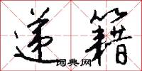 递籍怎么写好看