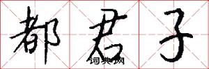 都君子怎么写好看
