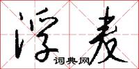 浮麦怎么写好看