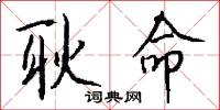 耿命怎么写好看