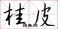桂皮怎么写好看