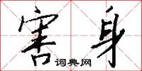 害身怎么写好看