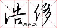 浩侈怎么写好看