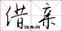 借亲怎么写好看