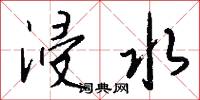 浸水怎么写好看