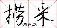 捞采怎么写好看