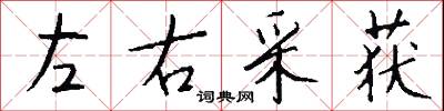 左右采获怎么写好看