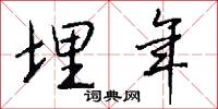 埋年怎么写好看