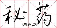 秘药怎么写好看