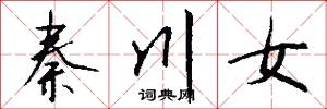 秦川女怎么写好看