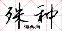殊种怎么写好看