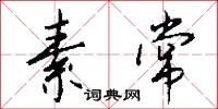 素常怎么写好看