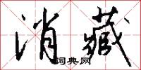 消藏怎么写好看