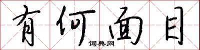 有何面目怎么写好看