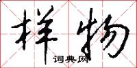 样物怎么写好看