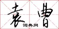 袁曹怎么写好看