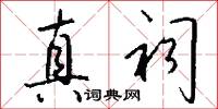 真祠怎么写好看