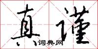 真谨怎么写好看