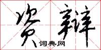 资辩怎么写好看