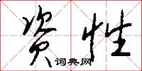 资性怎么写好看