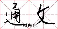 通文怎么写好看