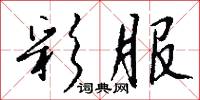 彩服怎么写好看