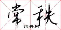 常秩怎么写好看