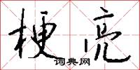 梗亮怎么写好看