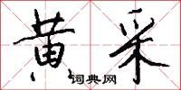 黄采怎么写好看