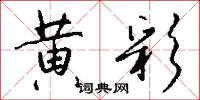黄彩怎么写好看