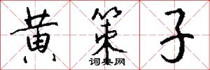 黄策子怎么写好看
