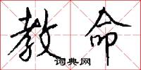 教命怎么写好看