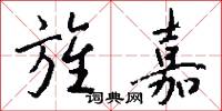 旌嘉怎么写好看