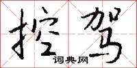 控驾怎么写好看
