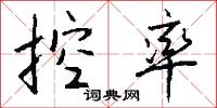 控率怎么写好看