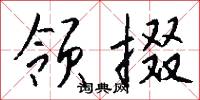 领掇怎么写好看