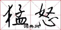 猛怒怎么写好看