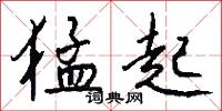 猛起怎么写好看