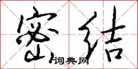 密结怎么写好看